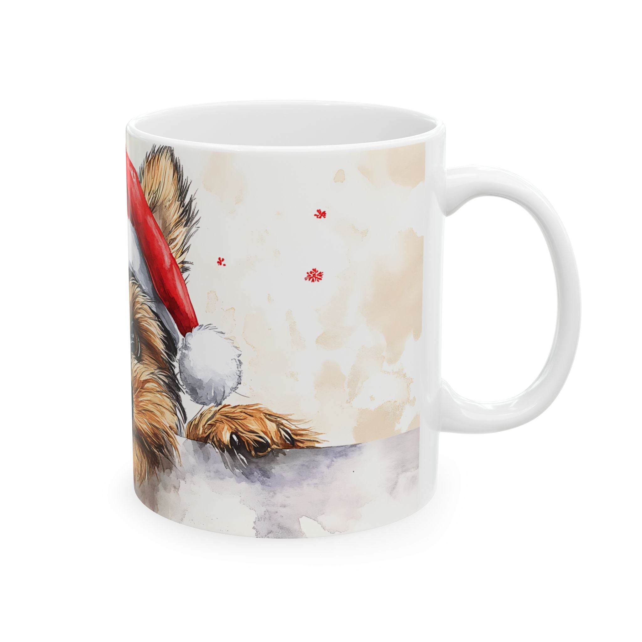 Yorkie Puppy Santa Mug - Holiday Cheer