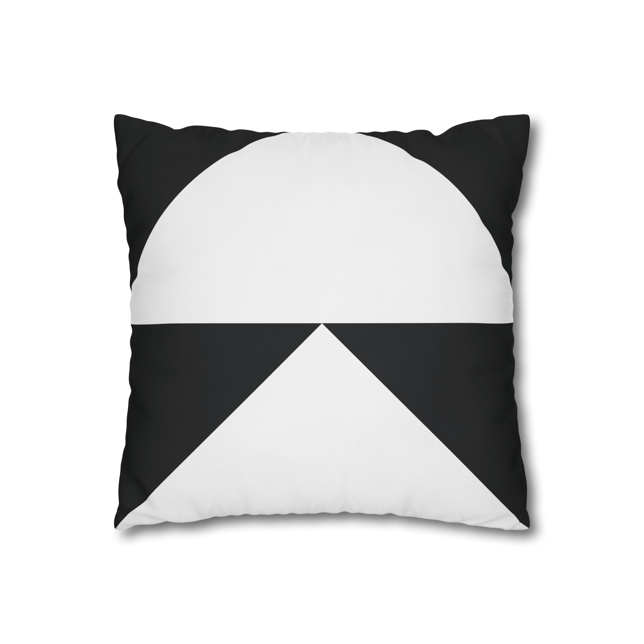 Geometric Black & White Triangle Pillowcase