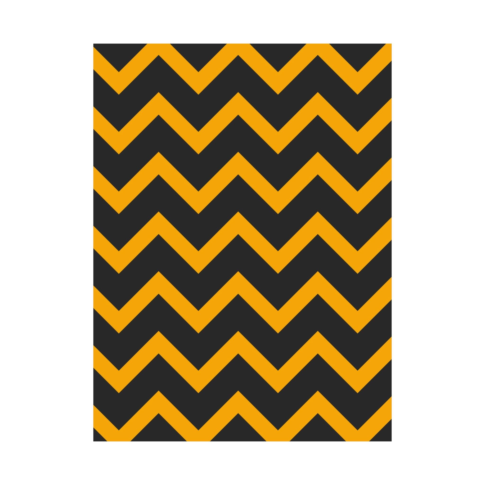 Bold Zigzag Geometric Art Poster