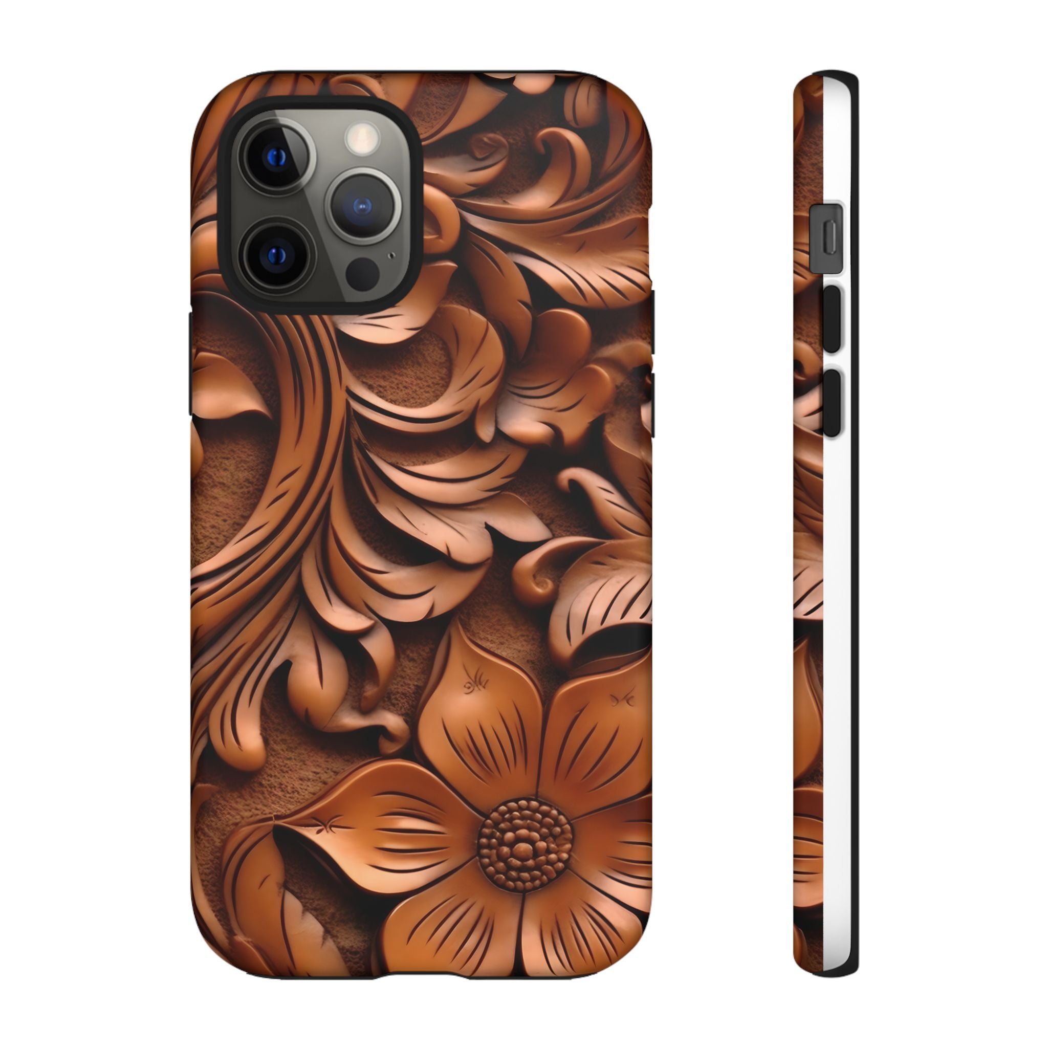 Baroque Floral Hexagon Stone iPhone Case