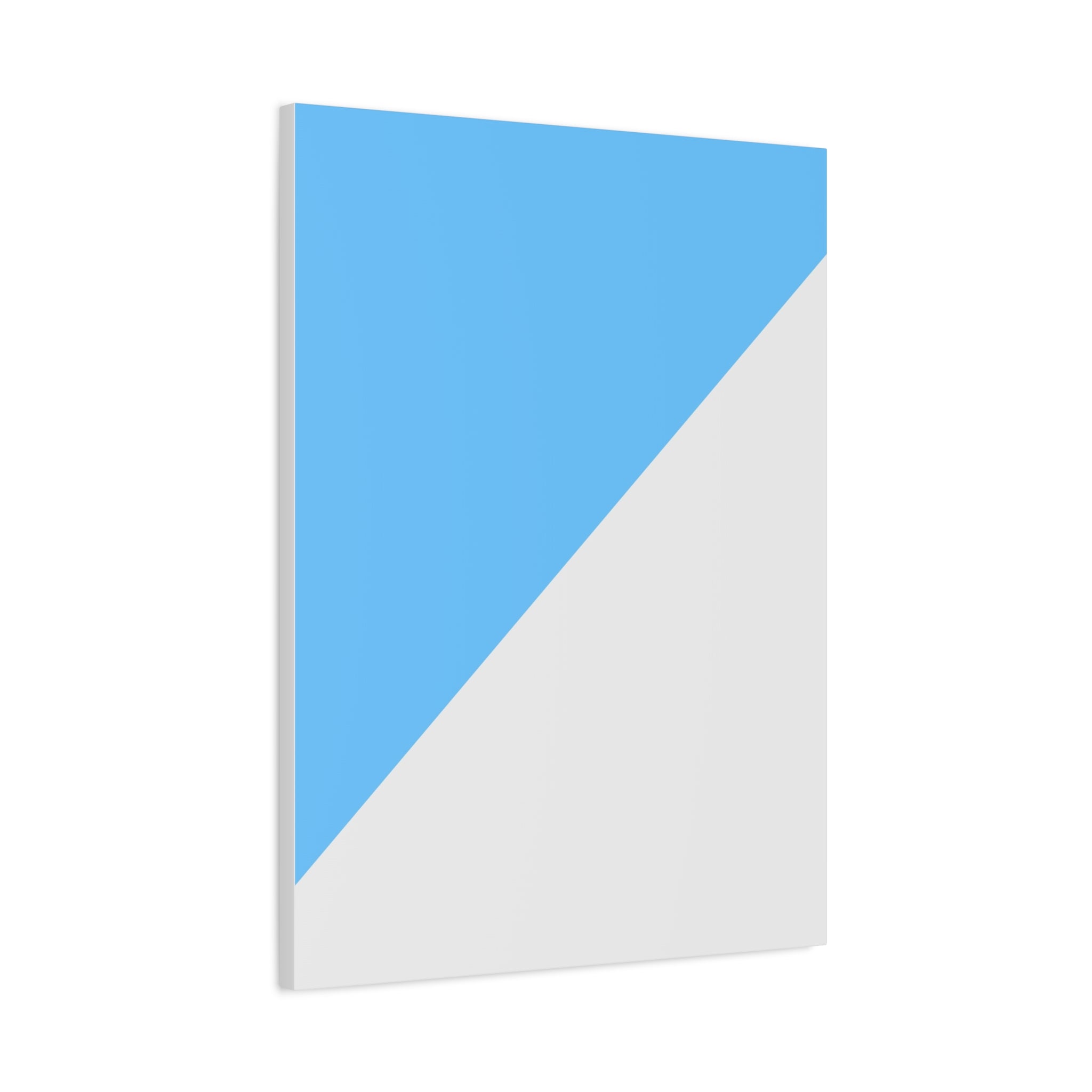 Abstract Blue & Gray Diagonal Canvas Art