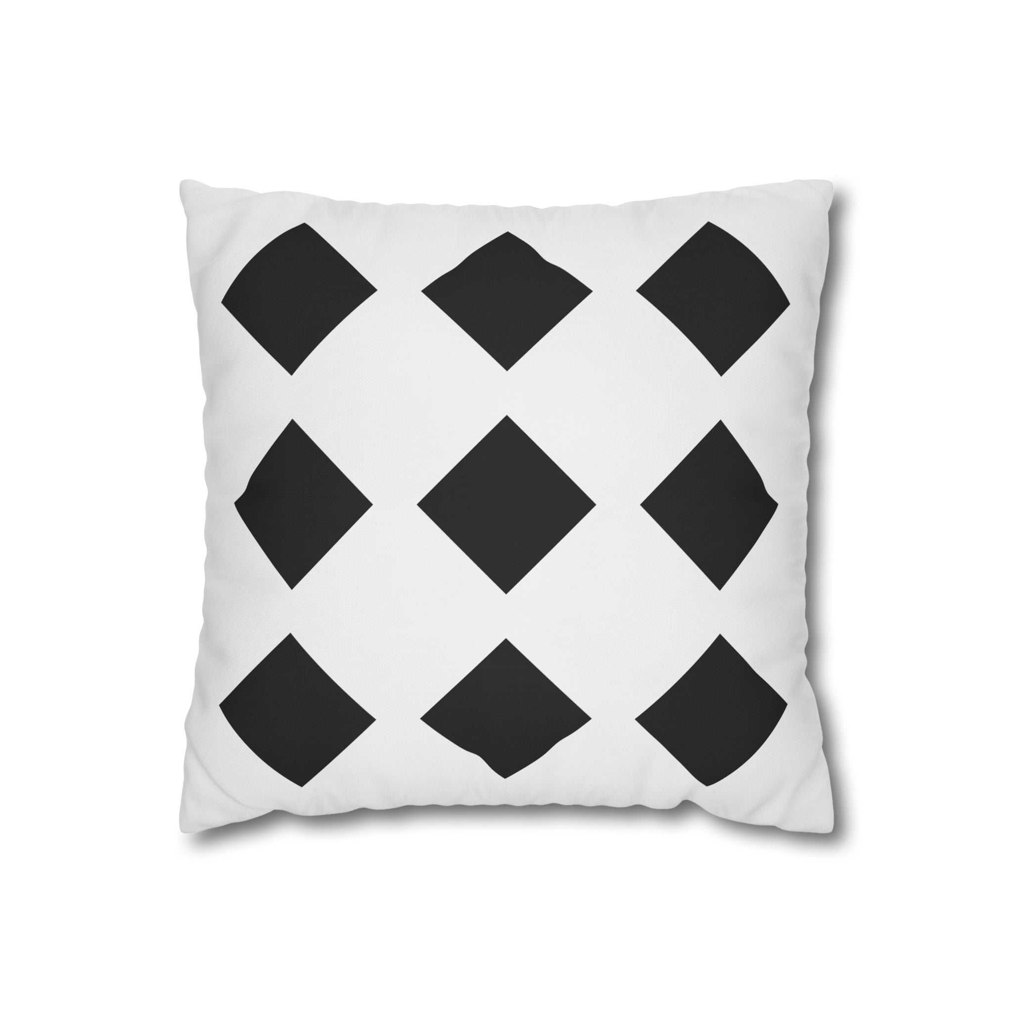 Black Diamond Grid Pillowcase - Geometric Design