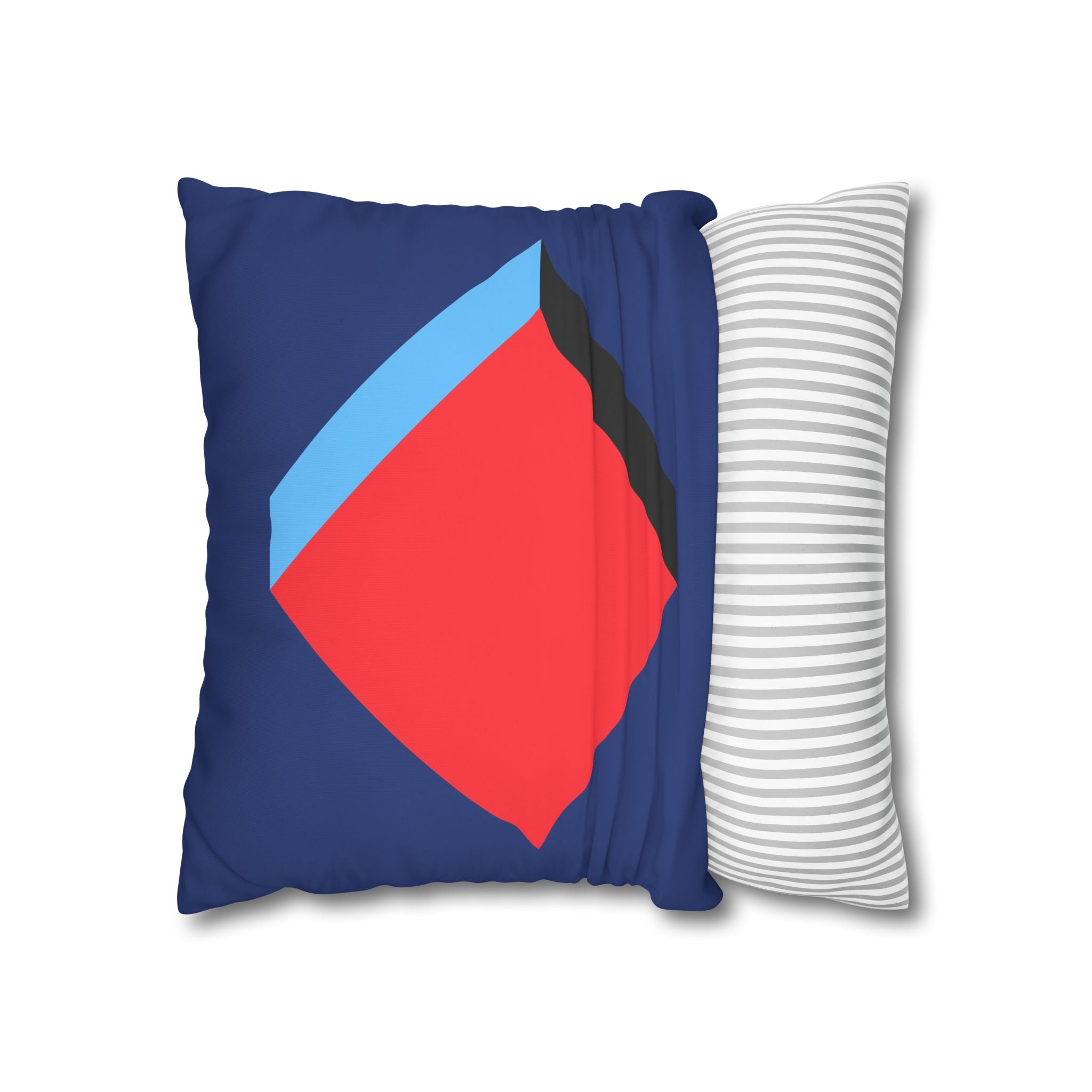 Geometric Diamond Pillowcase - Red & Blue