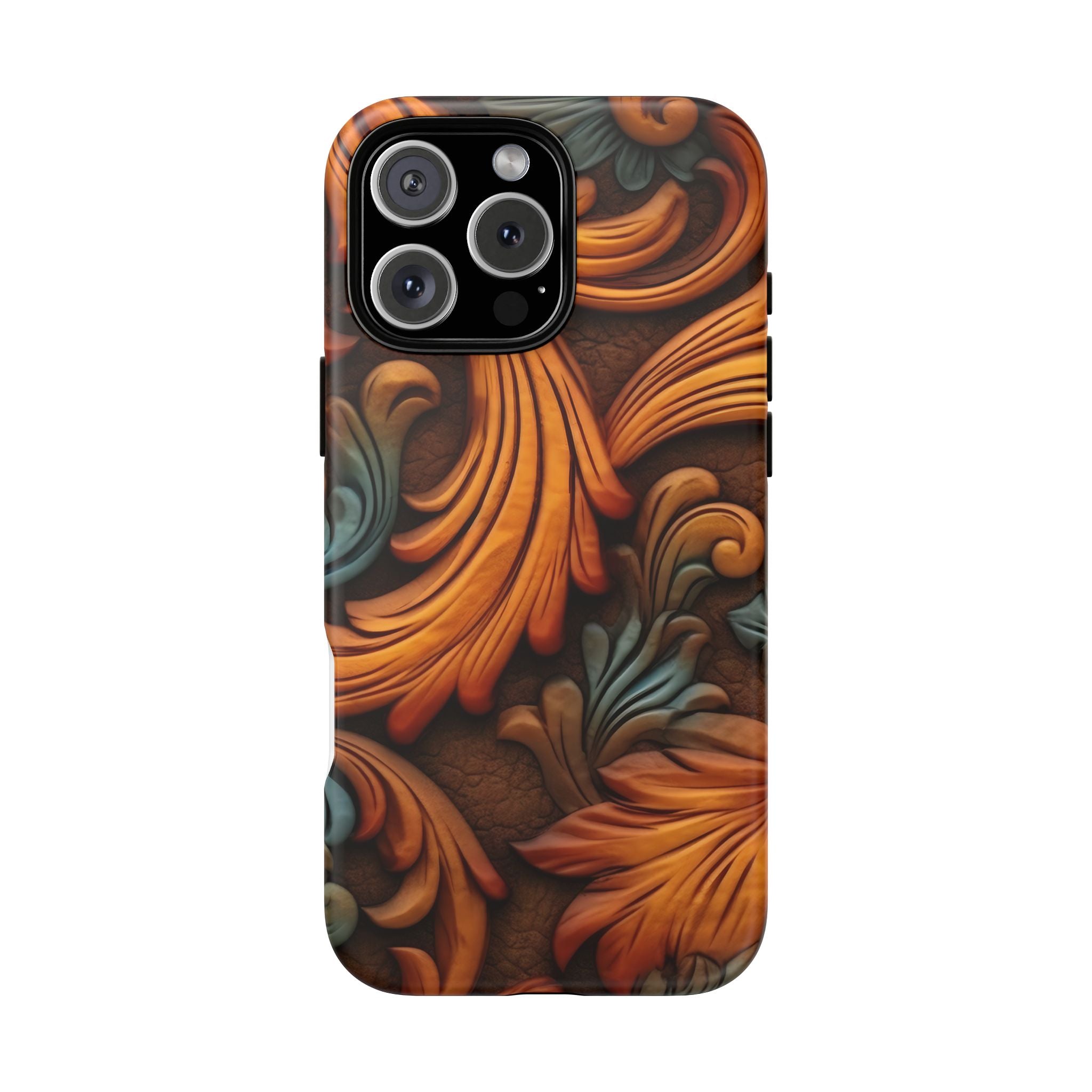 Baroque Copper iPhone Case - Hexagon Stone