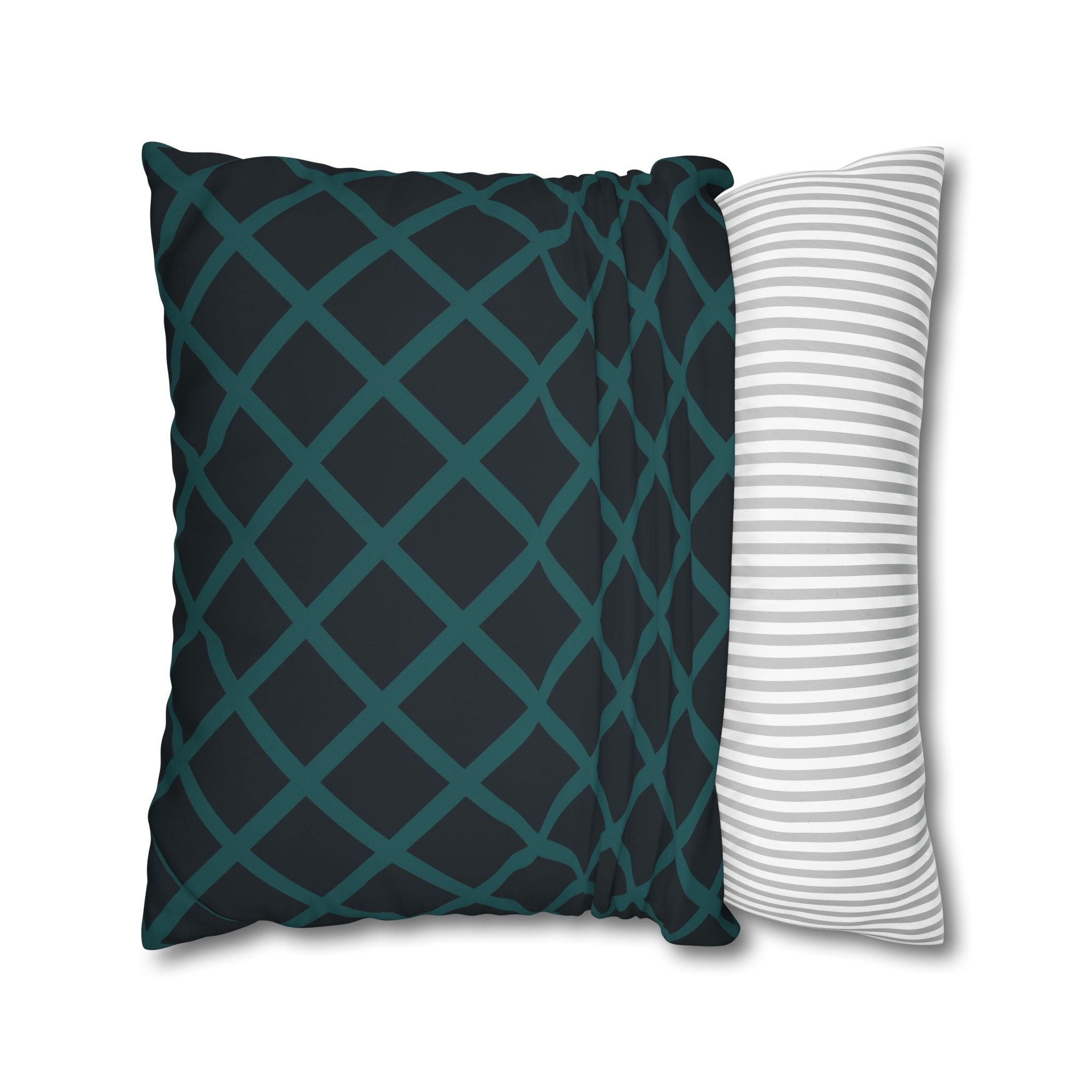 Teal Geometric Pillowcase - Modern Design