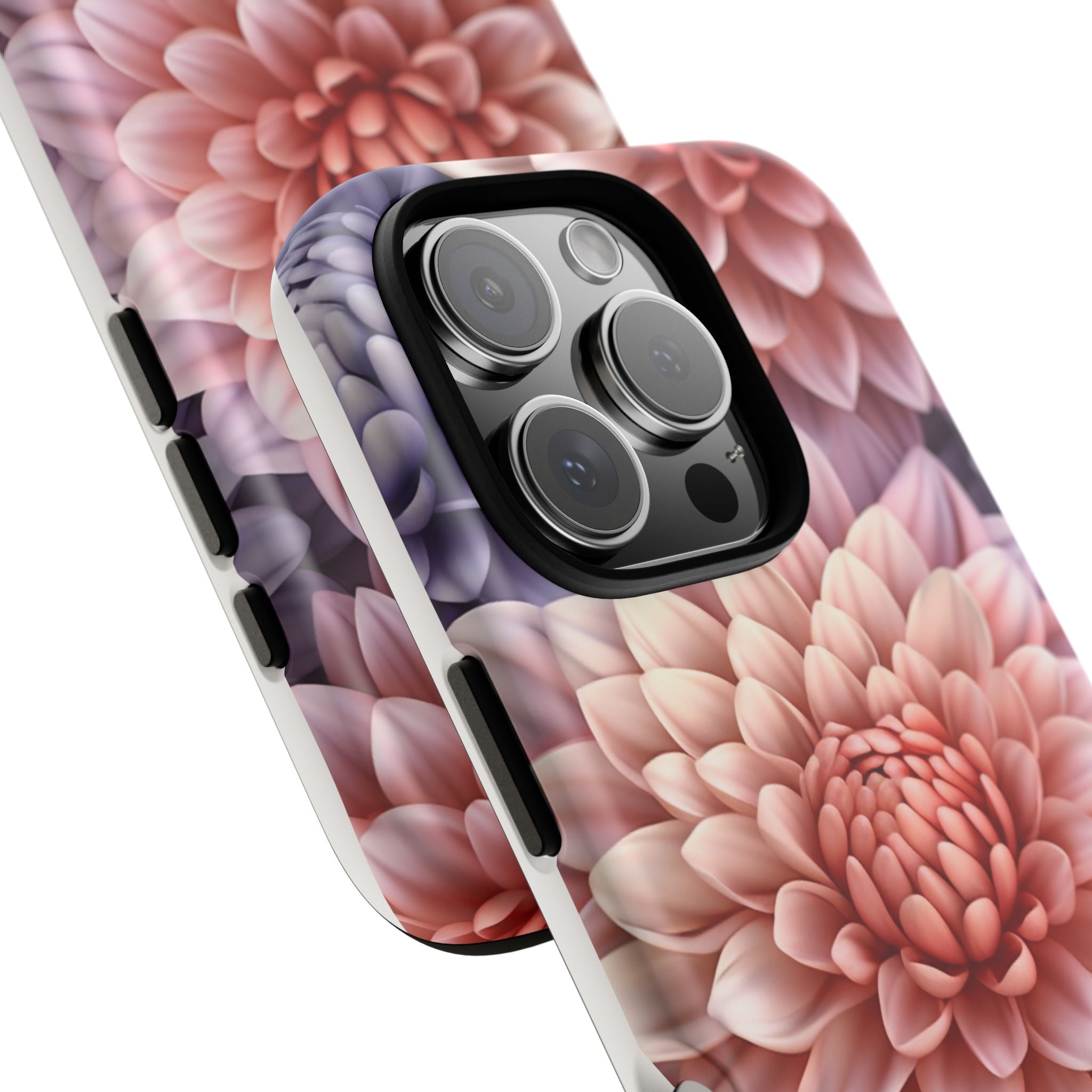 Dahlia Bloom Hexagon Stone iPhone Case