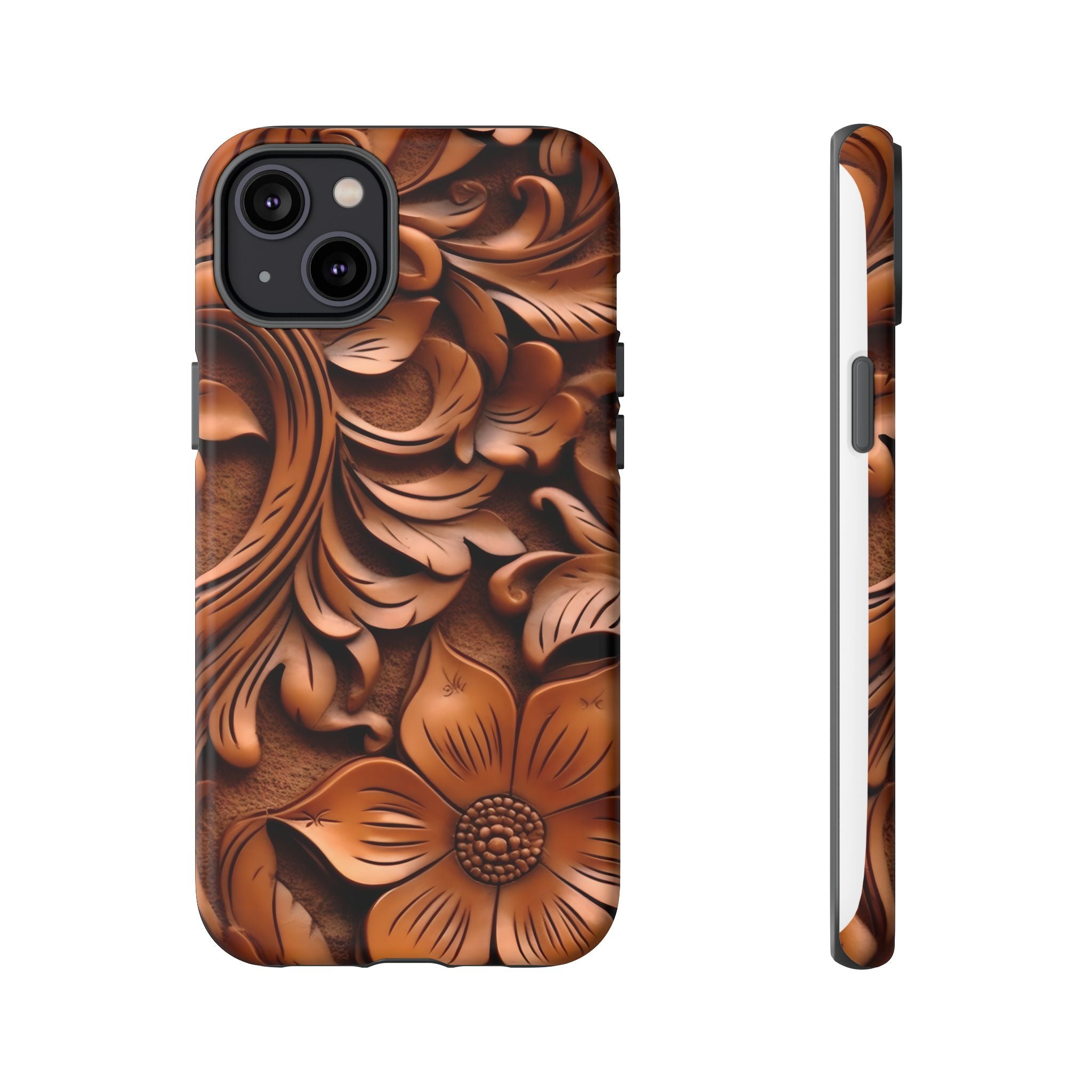 Baroque Floral Hexagon Stone iPhone Case