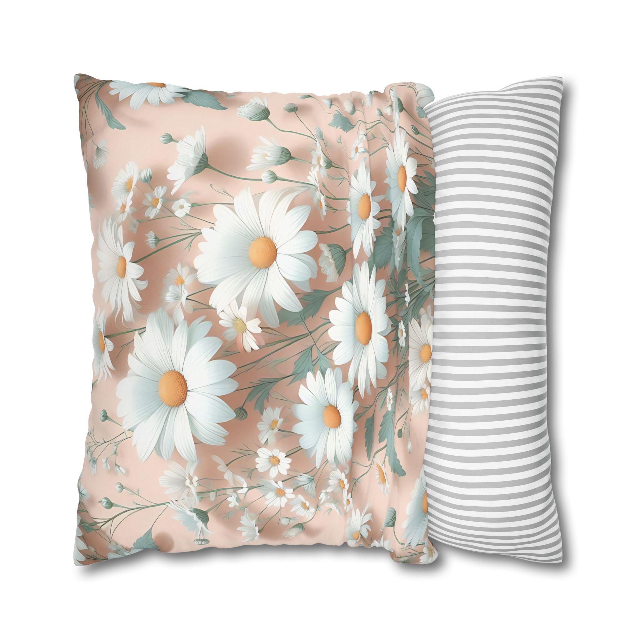 Peach Daisy Pillowcase - Floral Bedding