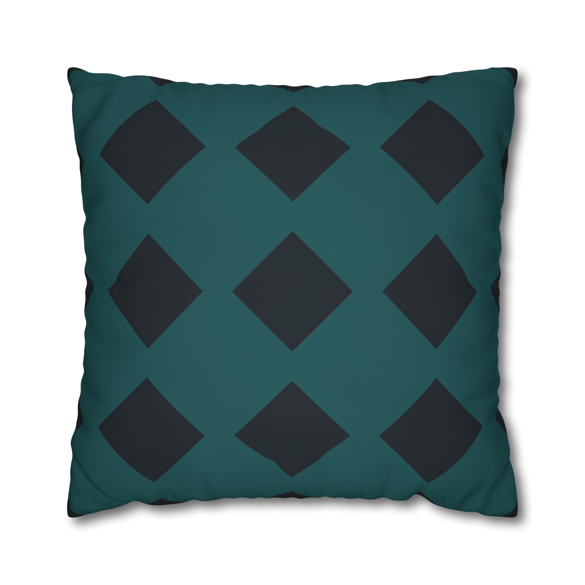 Teal Geometric Diamond Pillowcase