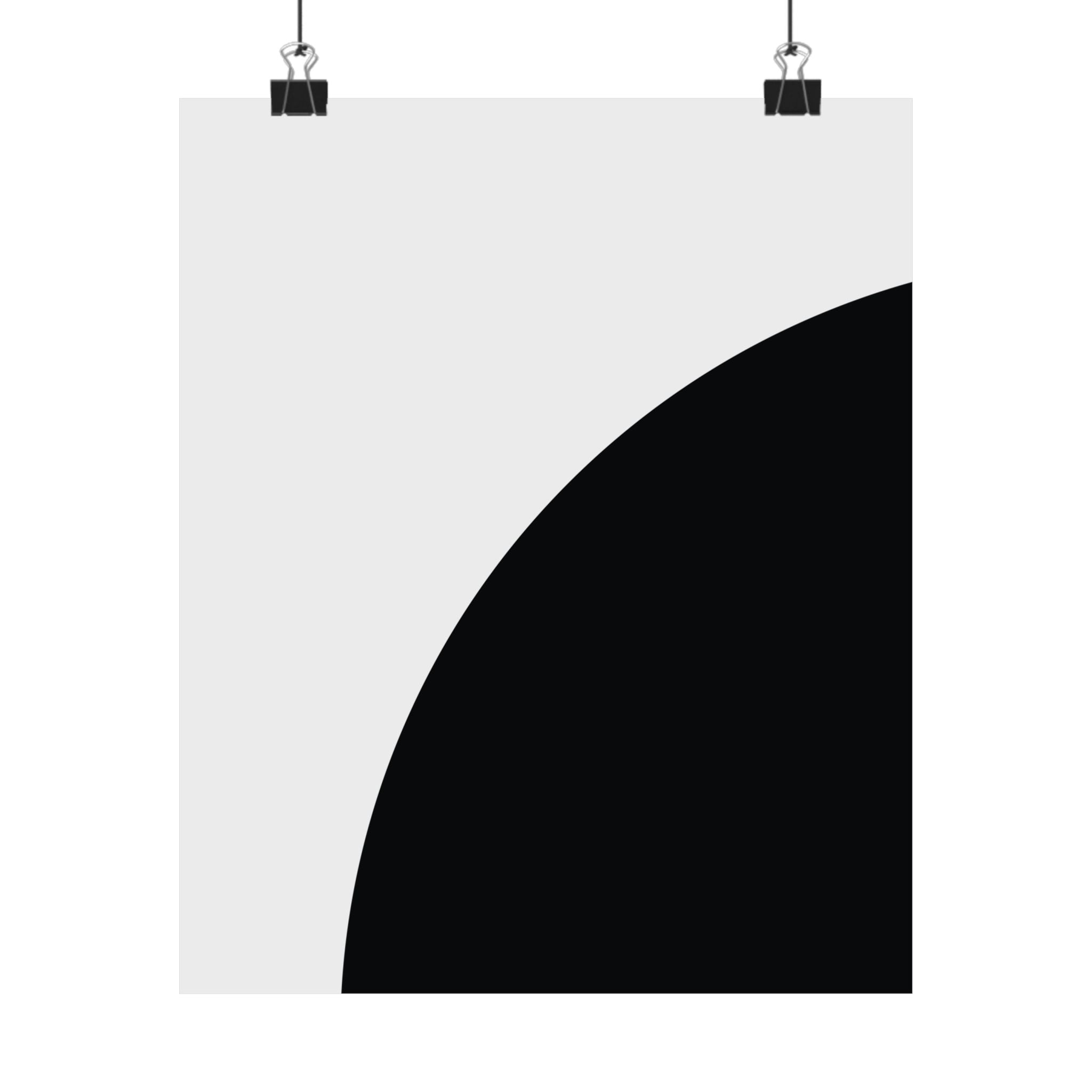 Minimalist Black Semicircle Poster