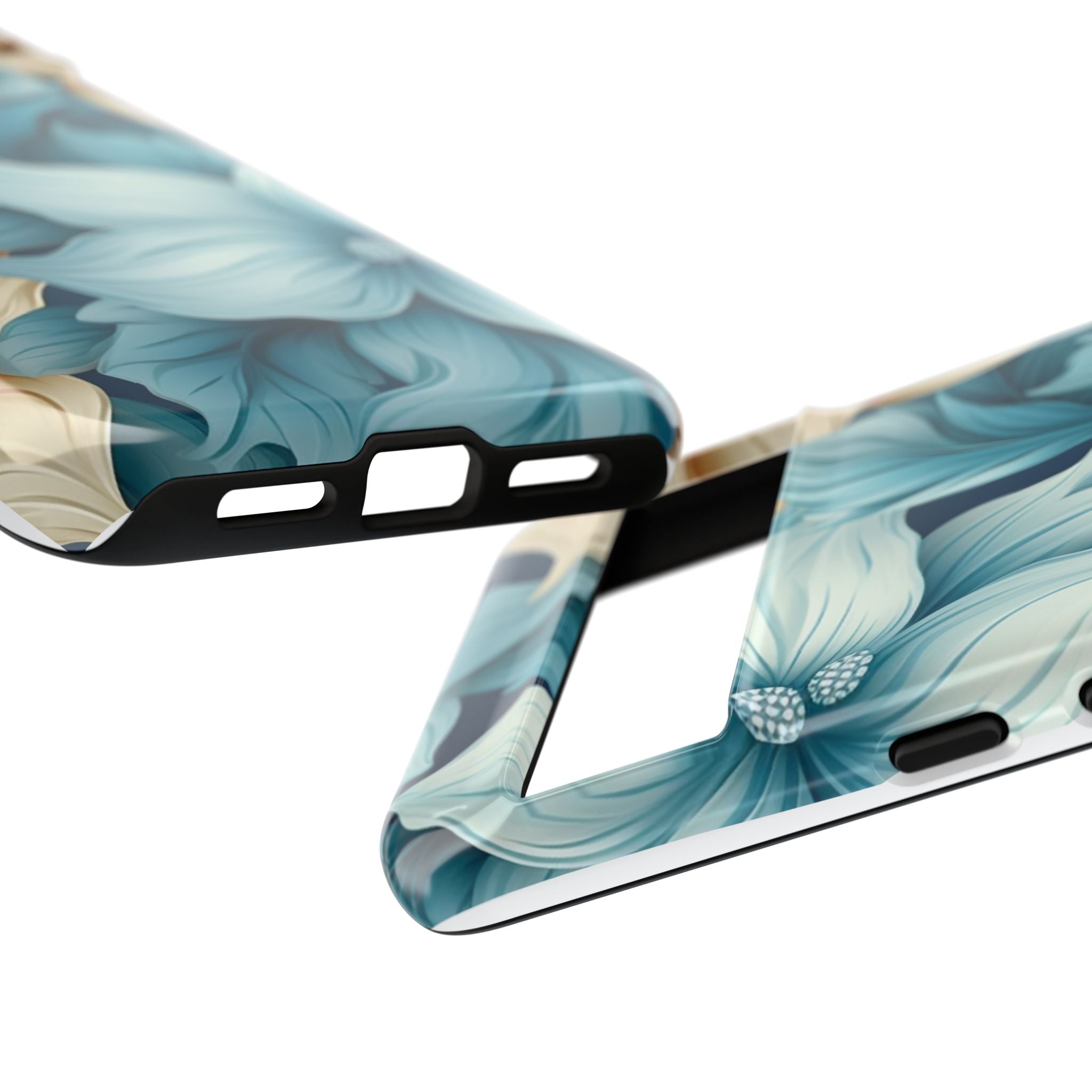 Teal Floral Google Pixel Case (All Models) - Elegant Design