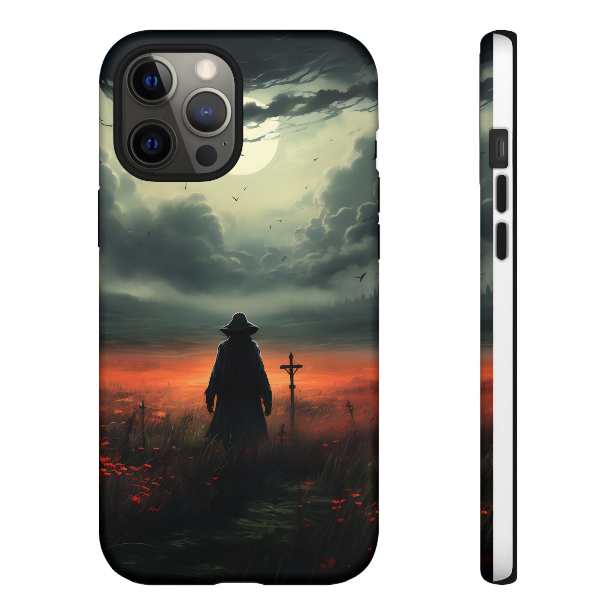 Haunted Field Hexagon Stone iPhone Case