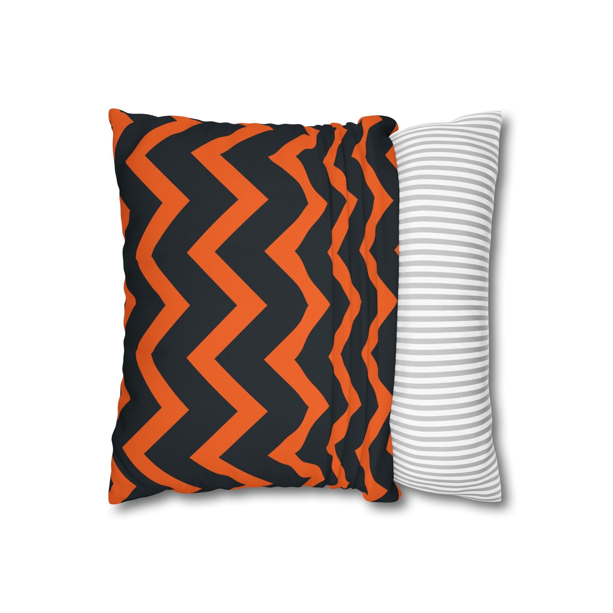 Chevron Stripe Pillowcase - Orange & Teal