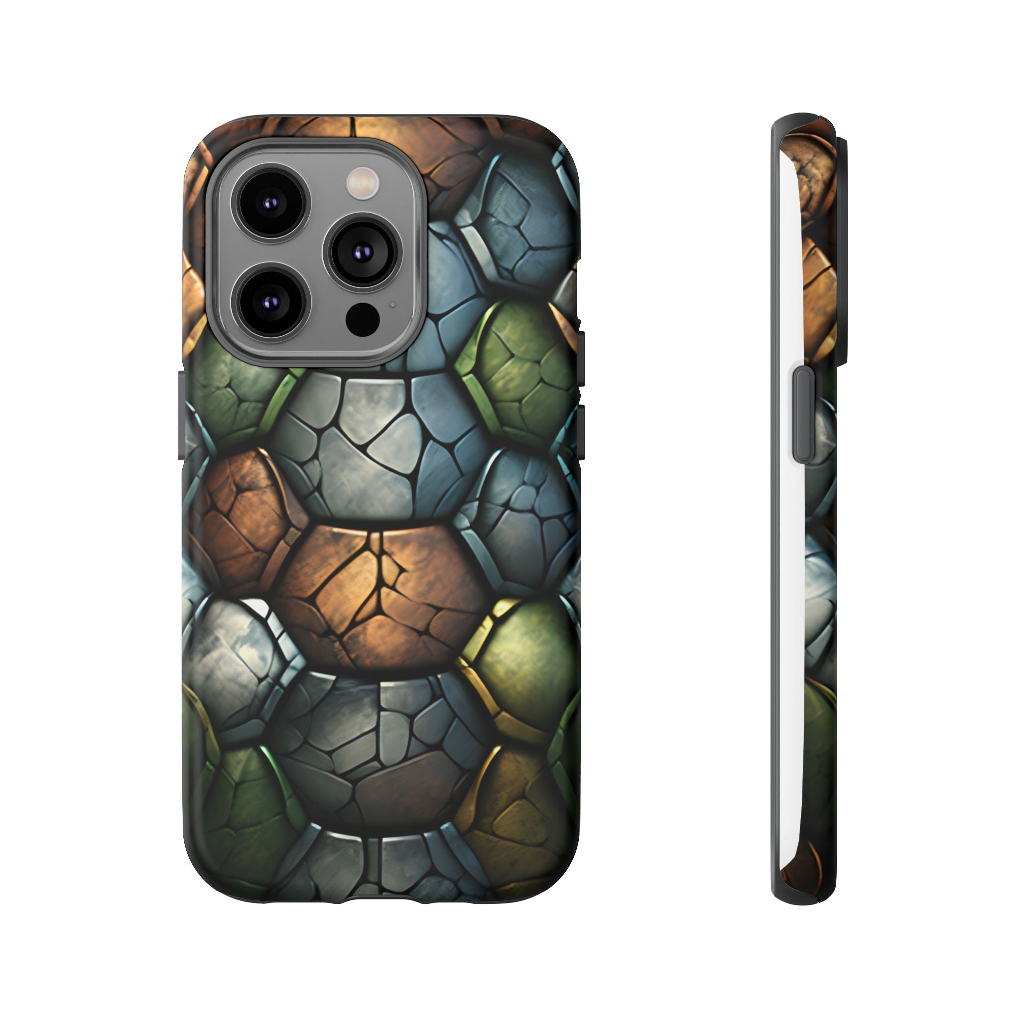 Hexagon Stone iPhone Case - Rugged Texture