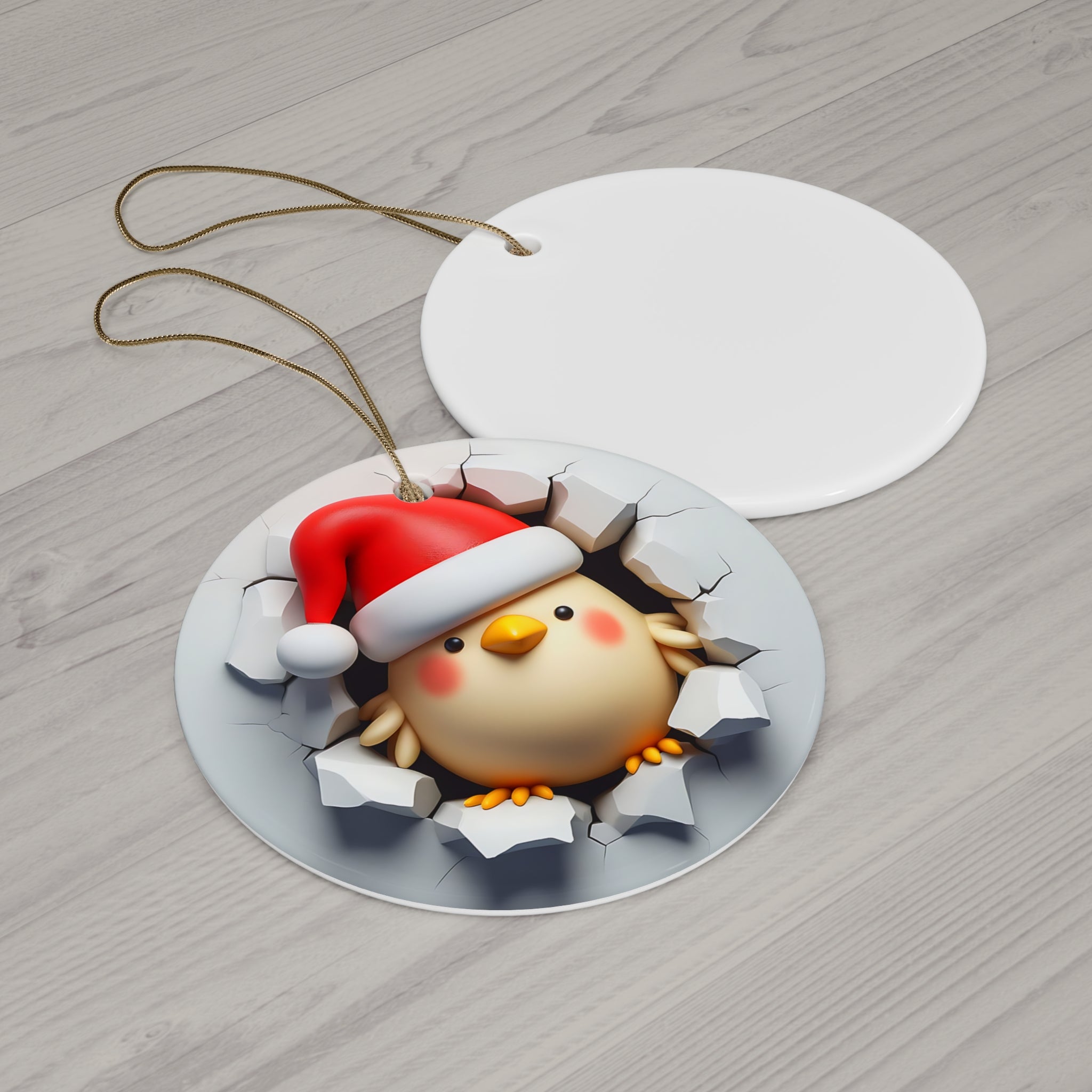 Santa Chick Ornament: Cute Christmas Decor