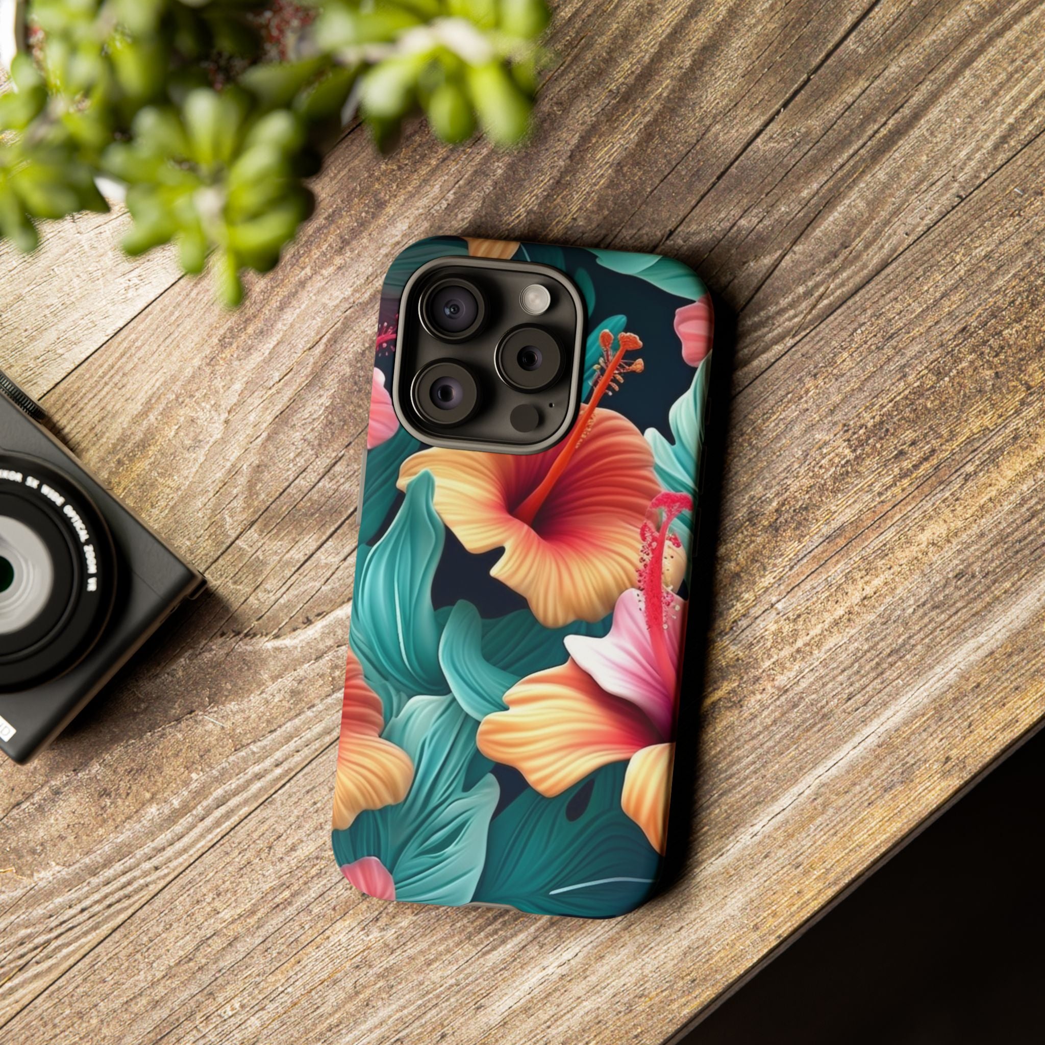 Tropical Hibiscus Hexagon iPhone Case