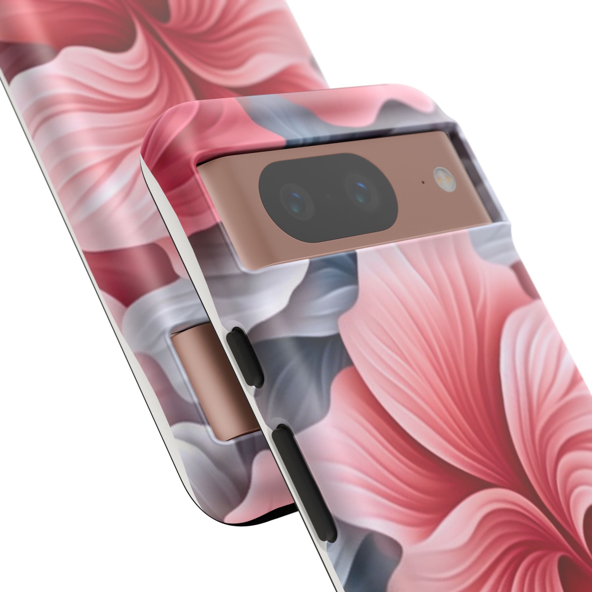 Abstract Floral Google Pixel Case (All Models) - Pink & Grey