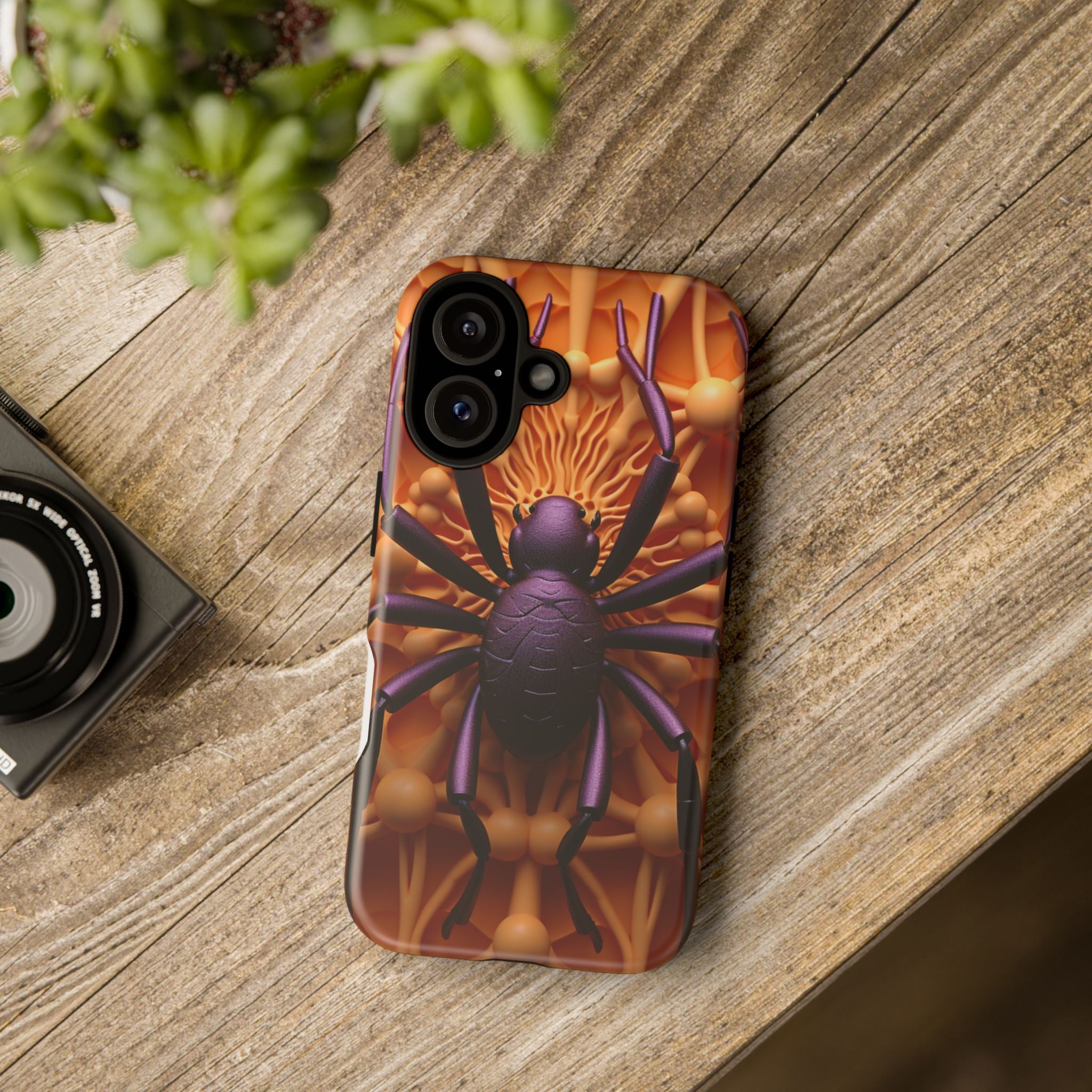 Metallic Spider Hexagon iPhone Case