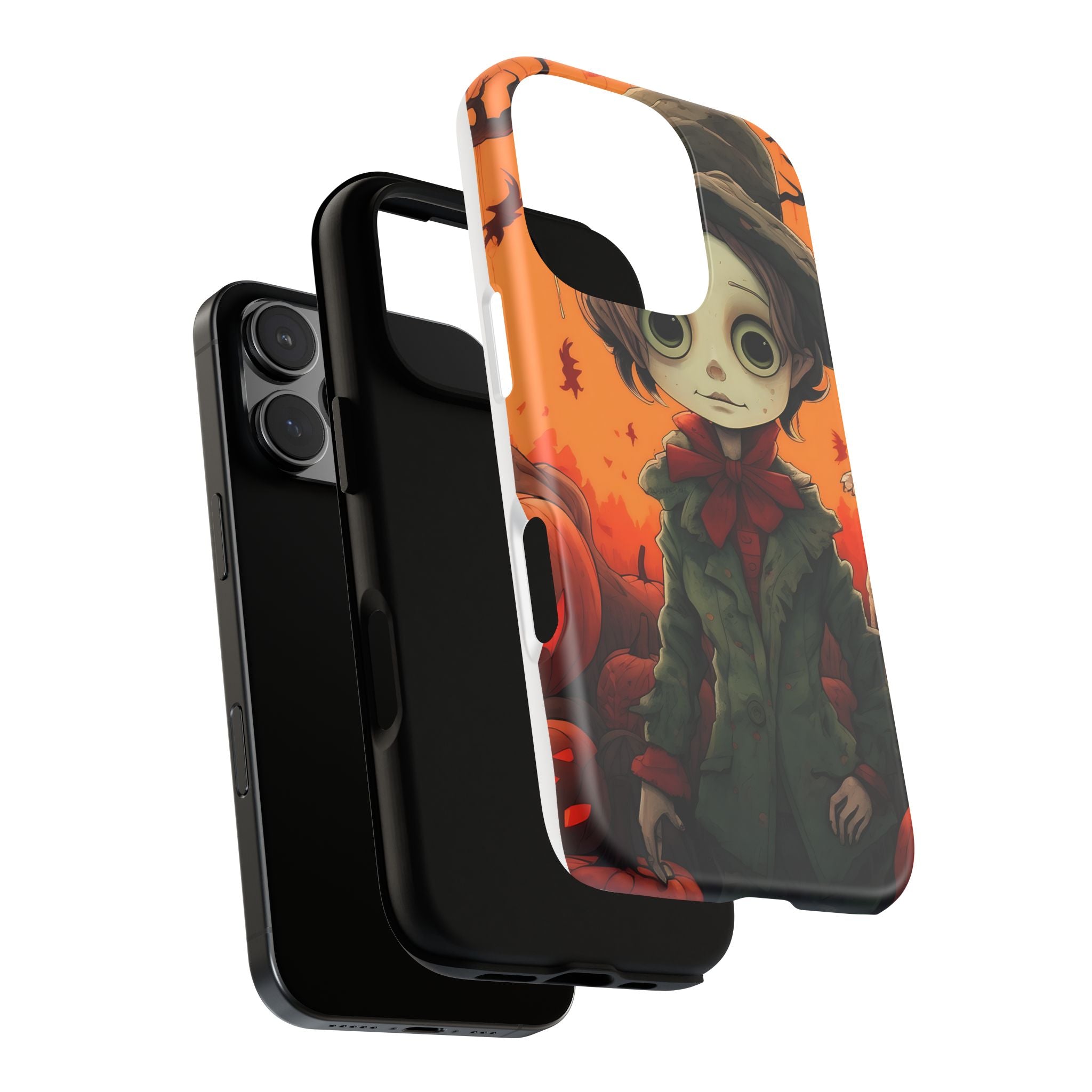 Spooky Autumn Child Hexagon Stone iPhone Case