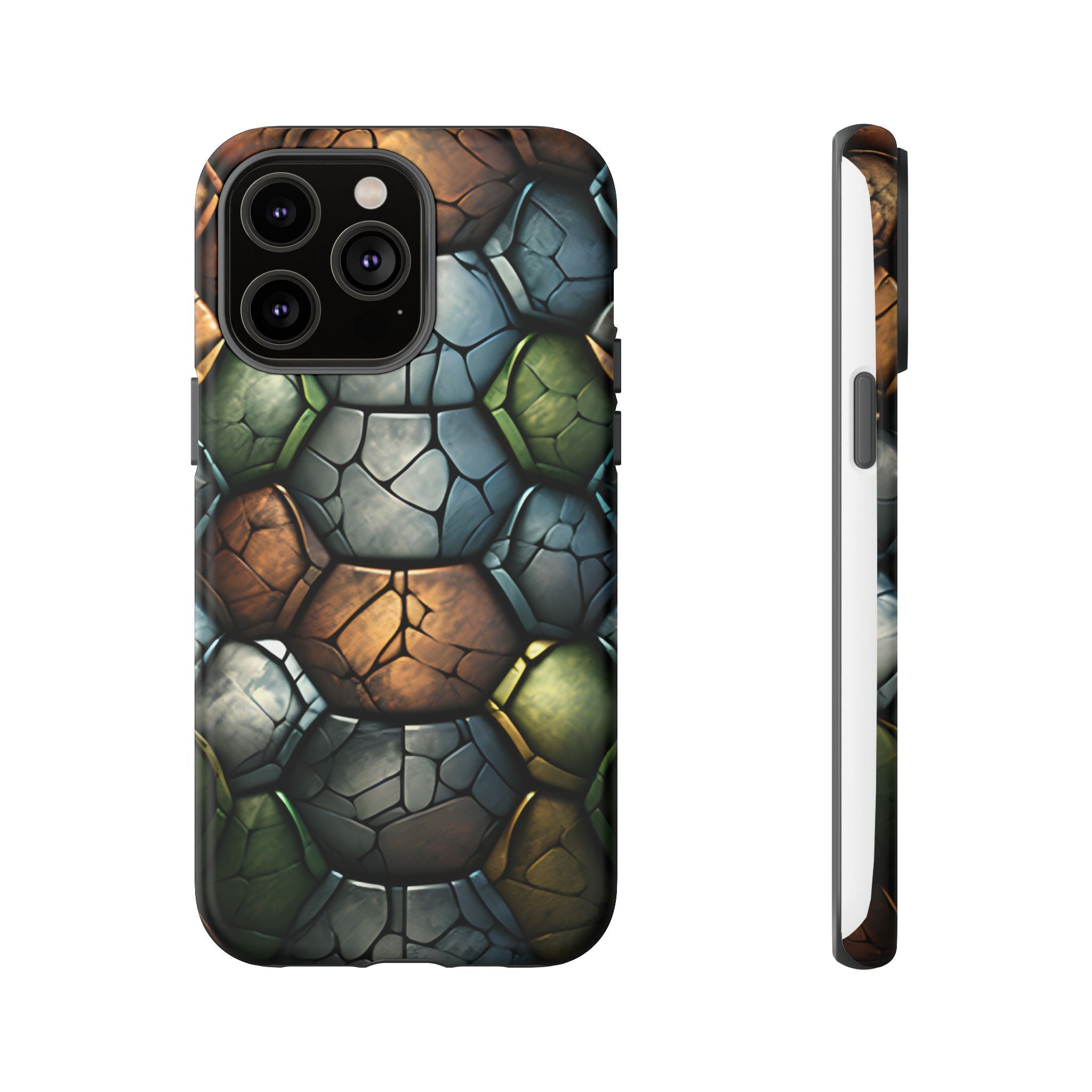 Hexagon Stone iPhone Case - Rugged Texture